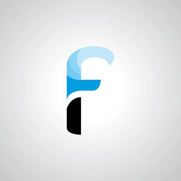 Single letter F logo template — Stock Vector