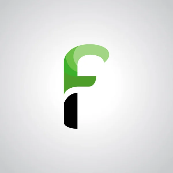 Szablon logo pojedynczą literę F — Wektor stockowy