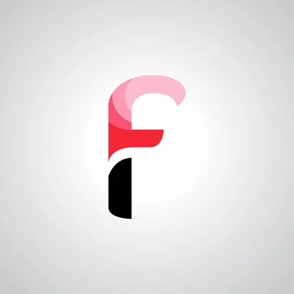Tek harf F logo şablonu — Stok Vektör