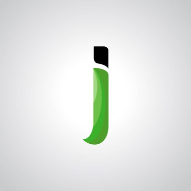 çok renkli logo j logo şablonu