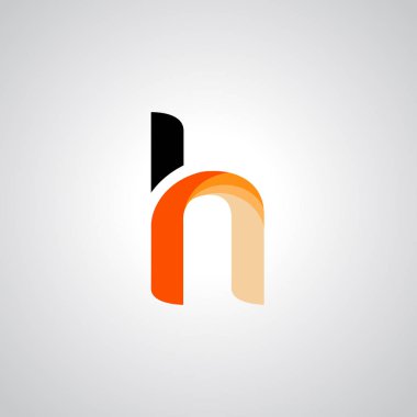 çok renkli logo h logo şablonu