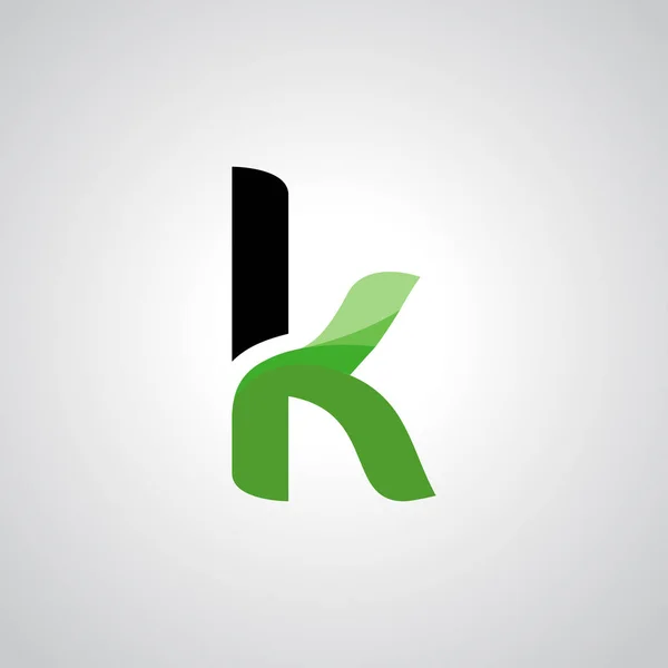 Modello logo k logo multicolore — Vettoriale Stock