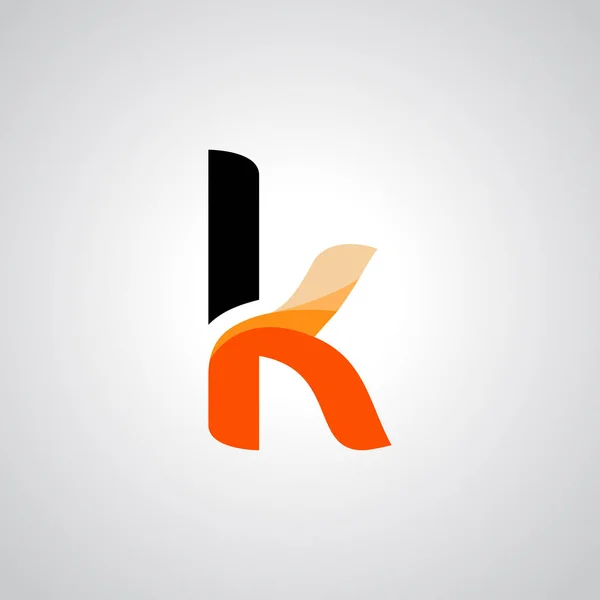 Çok renkli logo k logo şablonu — Stok Vektör