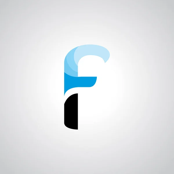 Çok renkli logo f logo şablonu — Stok Vektör