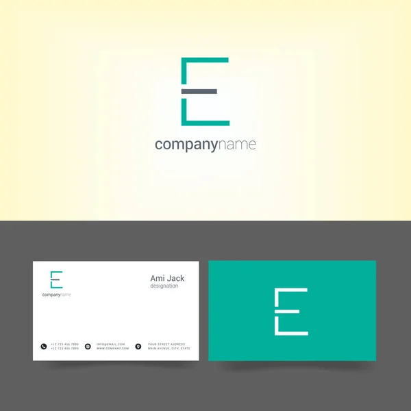 लोगो अक्षर ई के साथ कंपनी डिजाइन — स्टॉक वेक्टर