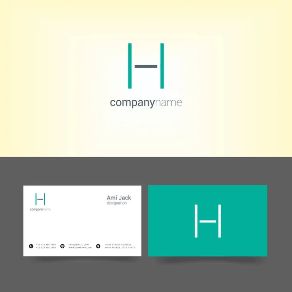 Company design with logo letter H — Stock Vector