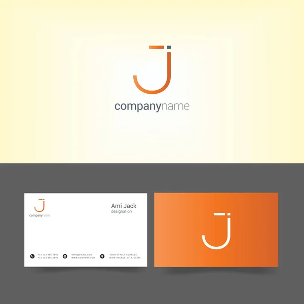 Εταιρεία σχεδίασης με λογότυπο γράμμα J — Διανυσματικό Αρχείο