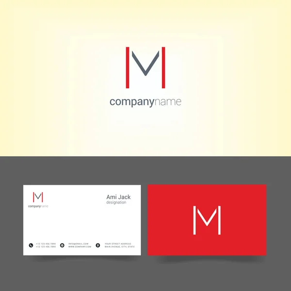 会社のロゴの文字 M でのデザイン — ストックベクタ