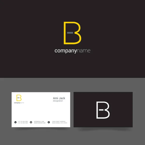 Firmendesign mit Logo Buchstabe b — Stockvektor