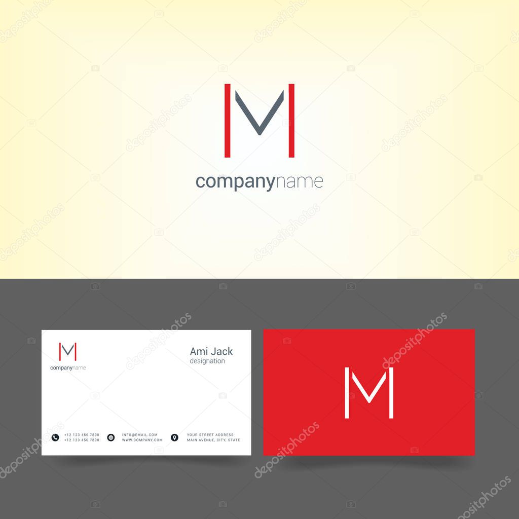 company design with logo letter M