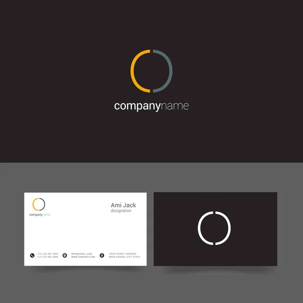 Company design with logo — Stock Vector