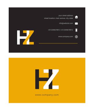 ortak harfler Hz ile kurumsal logo