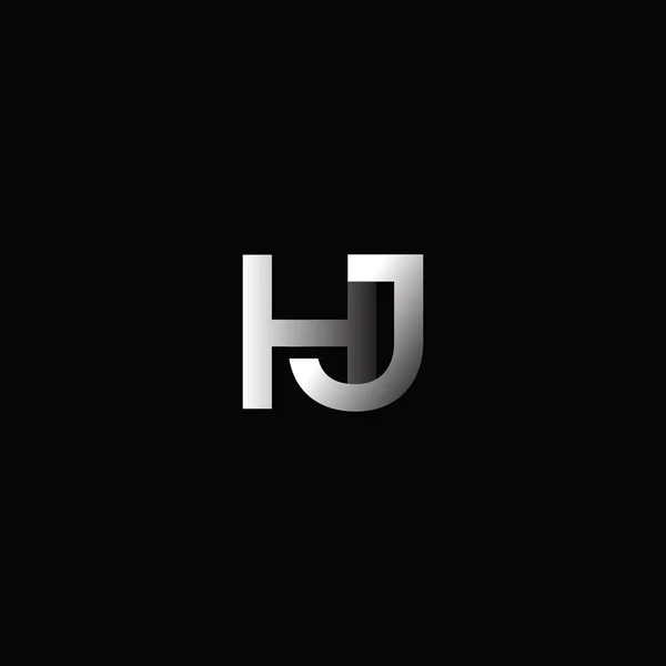 Logotipo da empresa com letras conjuntas Hj — Vetor de Stock