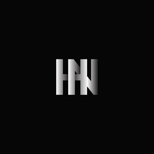 Logotipo corporativo con letras conjuntas Hn — Archivo Imágenes Vectoriales