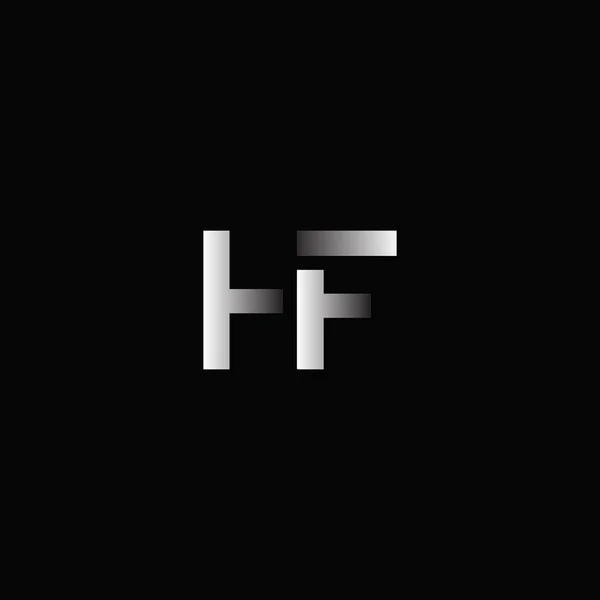 Logotipo da empresa com letras conjuntas Hf — Vetor de Stock