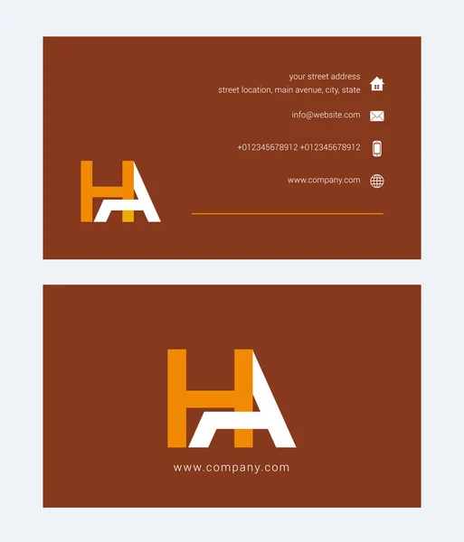 共同文字 Ha と会社のロゴ — ストックベクタ