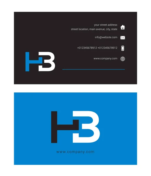 共同ロゴ文字 Hb — ストックベクタ