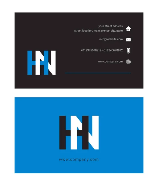 共同文字 Hn で企業ロゴ — ストックベクタ