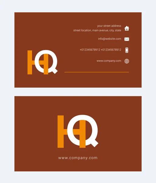 Logotipo da empresa com letras conjuntas Hq — Vetor de Stock