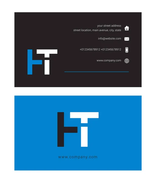 公司的徽标与联合信件 Ht — 图库矢量图片