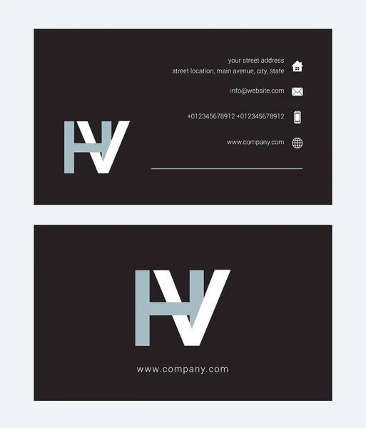 Logotipo da empresa com letras conjuntas Hv —  Vetores de Stock