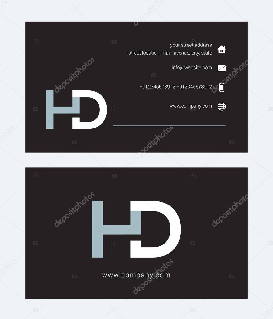 corporate logo with joint letters Hd