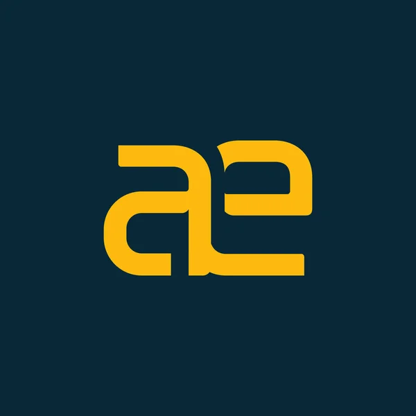 Verbonden logo met brieven Ae — Stockvector