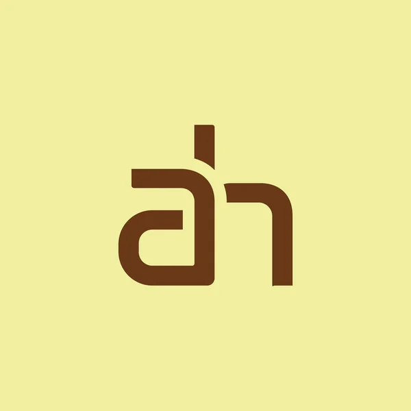 З'єднаний логотип з літерами AH — стоковий вектор