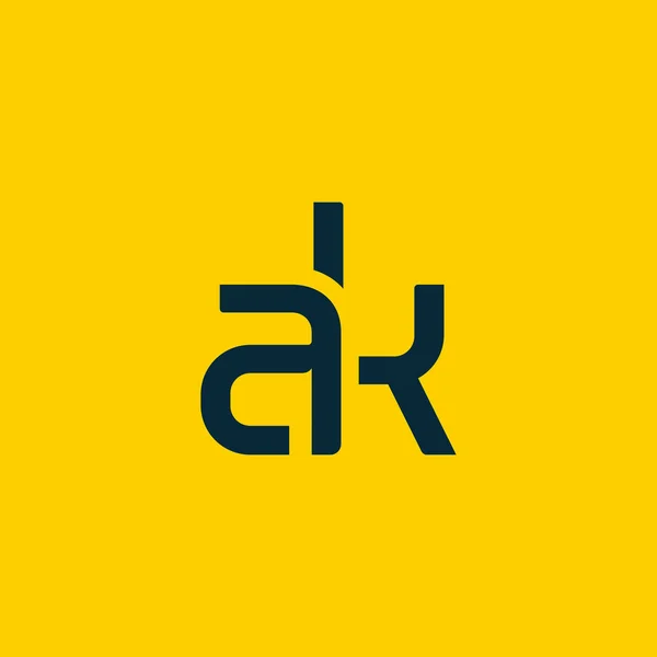 Logotipo conectado con letras AK — Archivo Imágenes Vectoriales