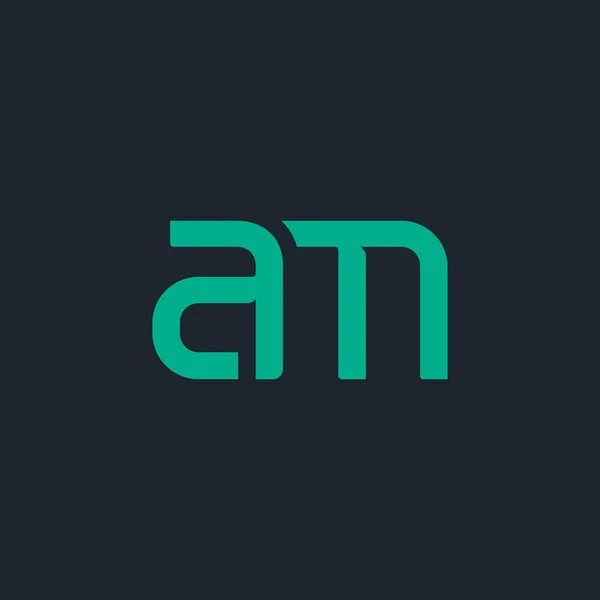 Logotipo conectado con letras AM — Vector de stock