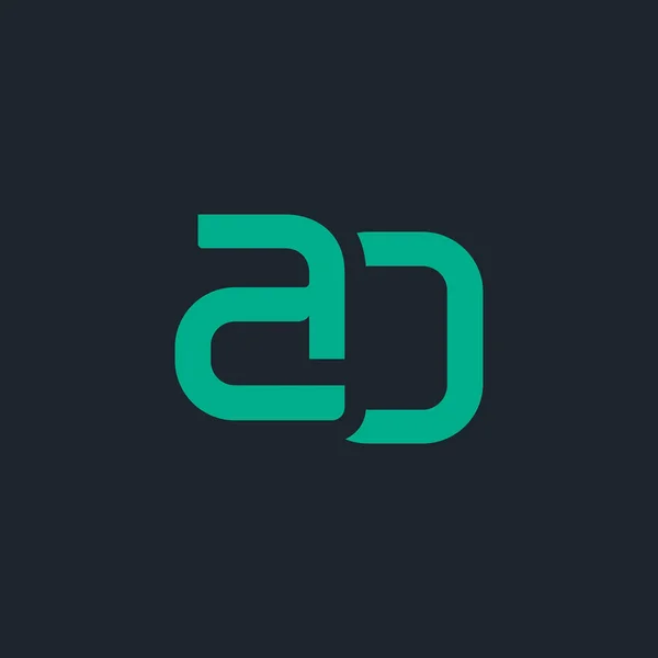 Verbonden logo met brieven Ao — Stockvector