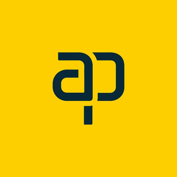Logotipo conectado con letras AP — Archivo Imágenes Vectoriales