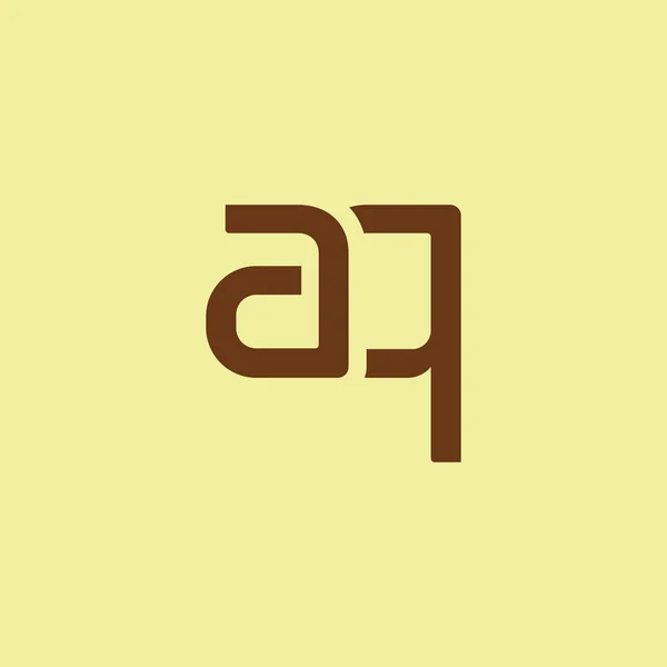 Логотип с буквами AQ — стоковый вектор