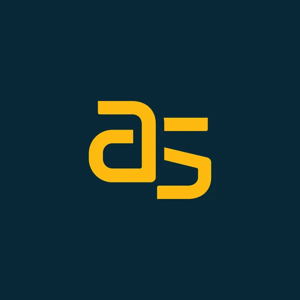 Logo in verband met letters — Stockvector
