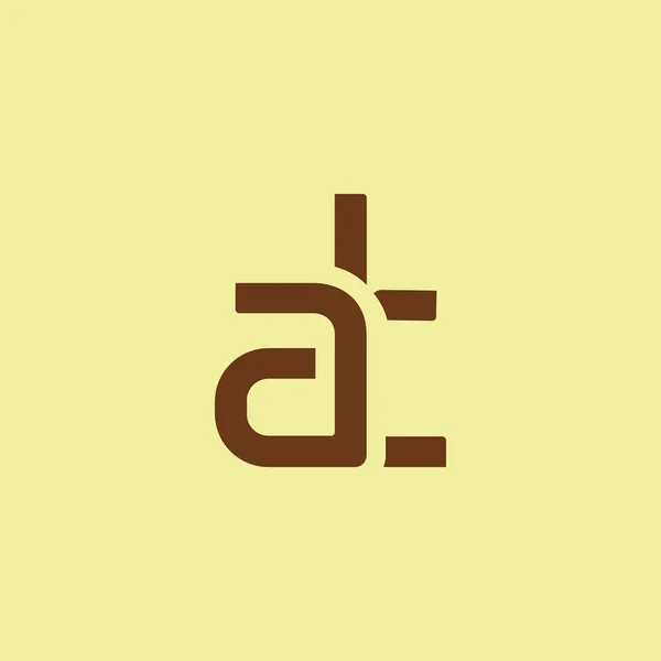 Логотип с буквами AT — стоковый вектор
