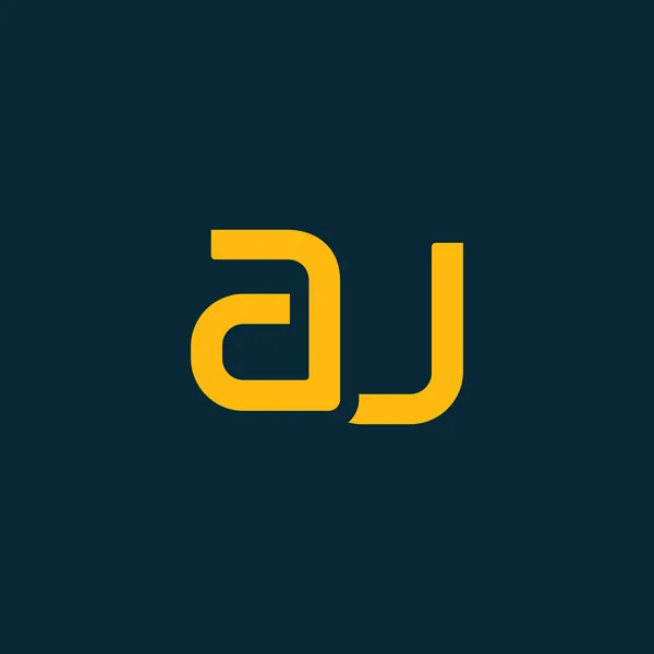 Verbonden logo met letters Au — Stockvector