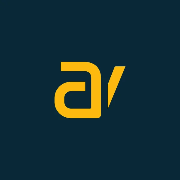 Verbonden logo met letters Av — Stockvector