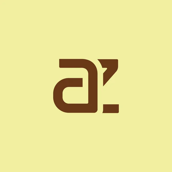 Связанный логотип с буквами AZ — стоковый вектор