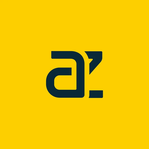 Logotipo conectado con letras AZ — Vector de stock