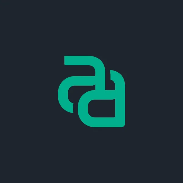 Logo verbonden met letters Aa — Stockvector