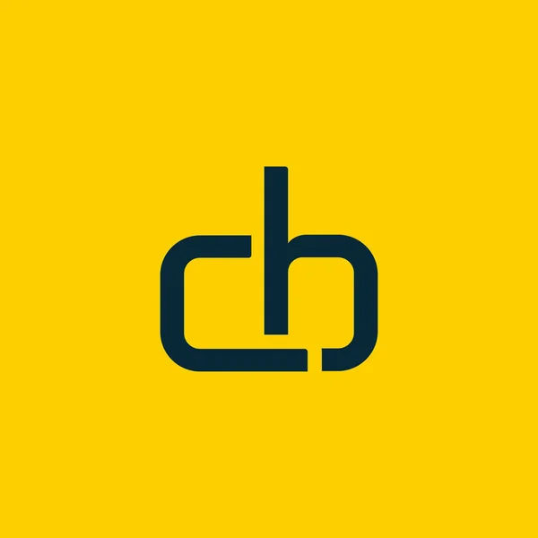 Logo connecté avec lettres CB — Image vectorielle