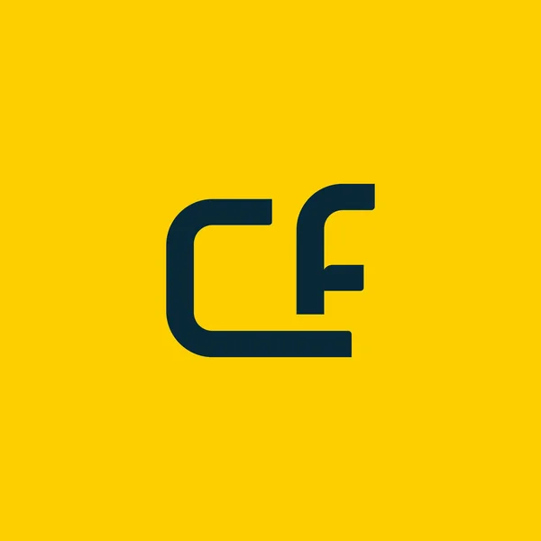 Logo connecté avec lettres CF — Image vectorielle