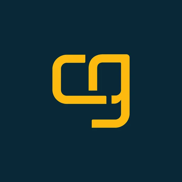 Anslutna logotyp med bokstäver Cg — Stock vektor