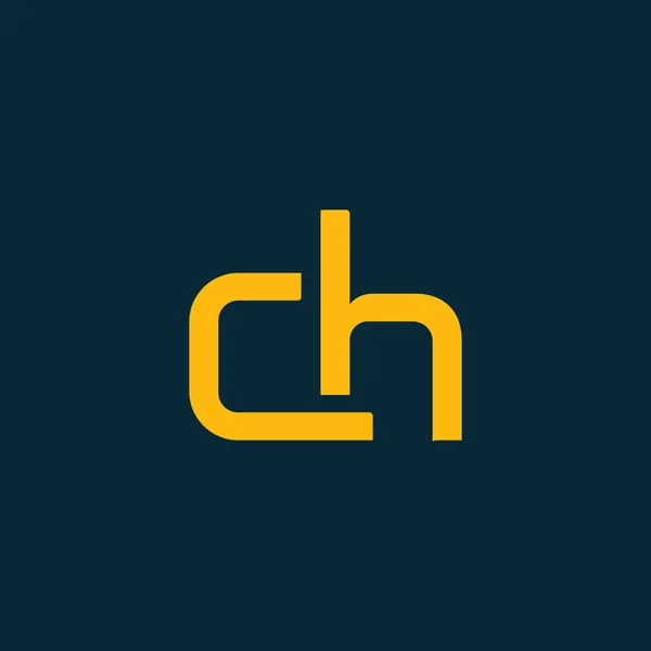 Připojené logo s písmeny Ch — Stockový vektor