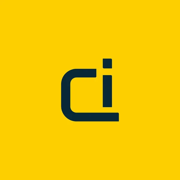 Logotipo conectado con letras CI — Vector de stock