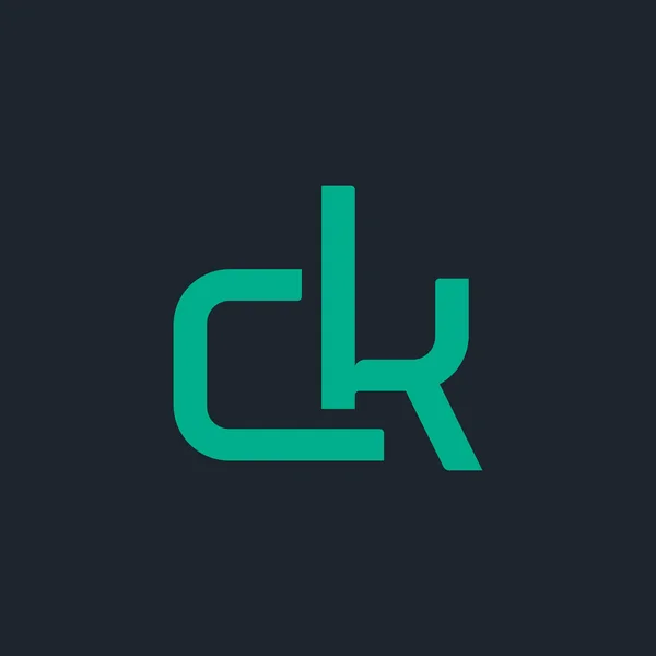 Ck の文字と接続しているロゴ — ストックベクタ