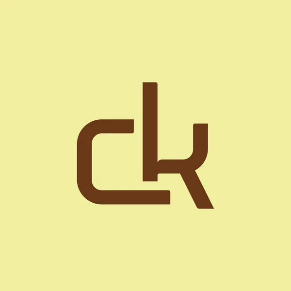 Logo tersambung dengan huruf CK - Stok Vektor