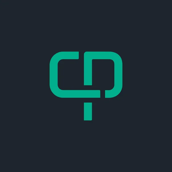Logotipo conectado con letras CP — Vector de stock