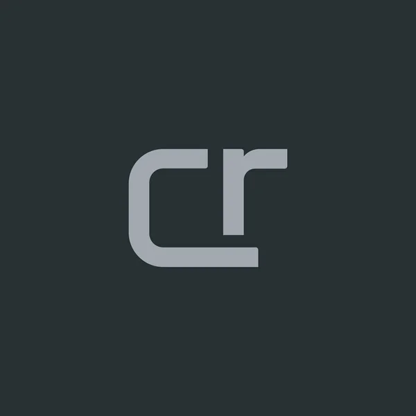 Verbundenes Logo mit Buchstaben cr — Stockvektor