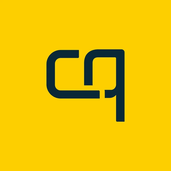 Connected logo with letters CQ — Stockvector